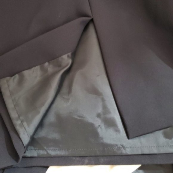 L.K. BENNETT  Black Ribbon Tuxedo Dress Sz M - Picture 9 of 10